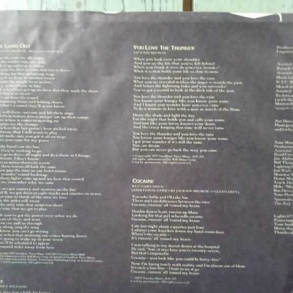 Jackson Browne Running on Empty Vinyl Record Album 1977 Asylum Records - Picture 7 of 9